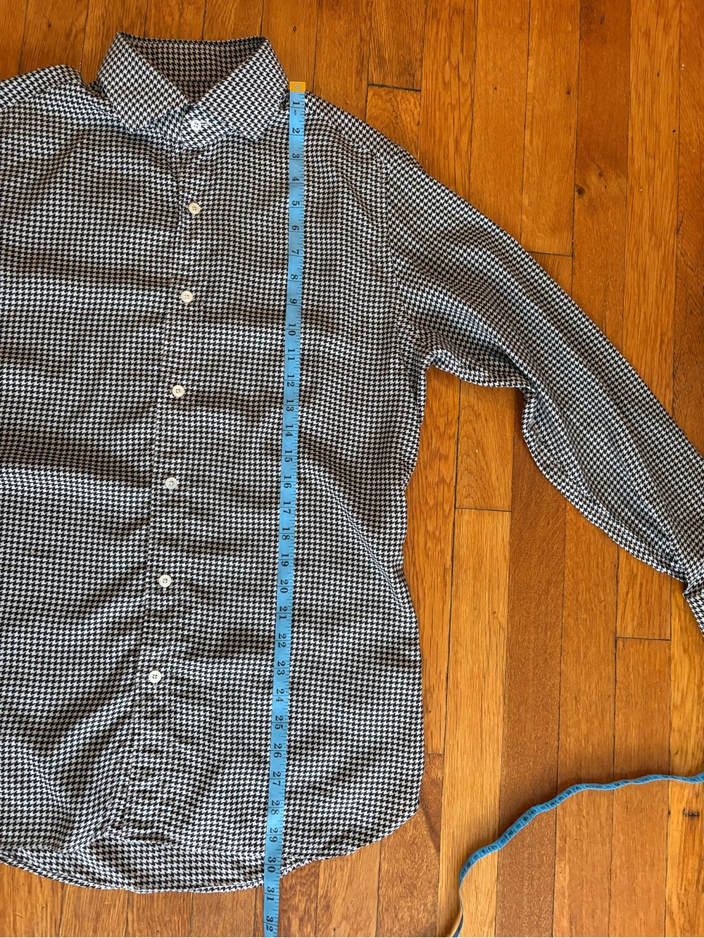 Tom Ford Houndstooth Lyocell Spread Collar Button Up Shirt Size Small - Picture 3 of 11